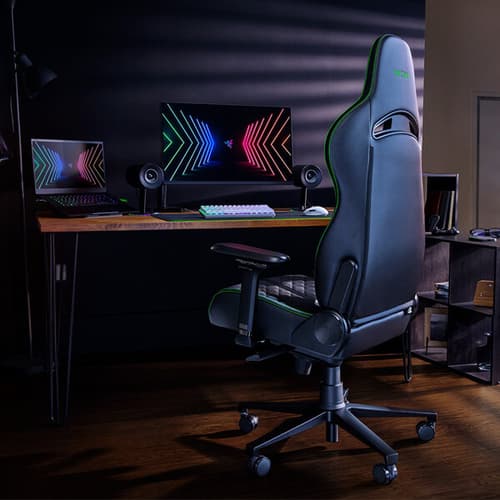 Razer Enki Gaming Chair (Black-Green)